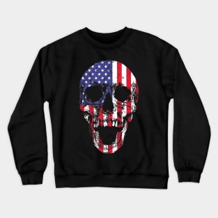 American Flag Skull Crewneck Sweatshirt